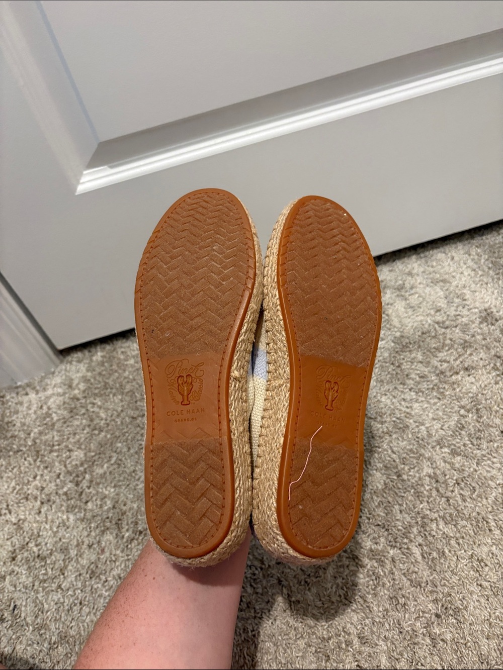 Cole Haan Slip-On Espadrilles in Cream, Blush & Pale Gray - Picture 5 of 5